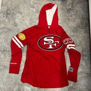 Men’s San Francisco 49ers Mitchell & Ness Lightweight Hoodie | size large
